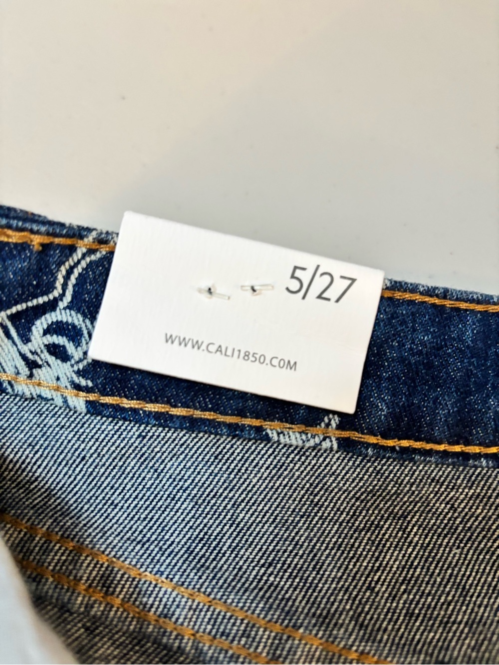 Cali 1850 Western Print Wide Leg Women's Jeans Sizze 5/27 - Picture 8 of 16